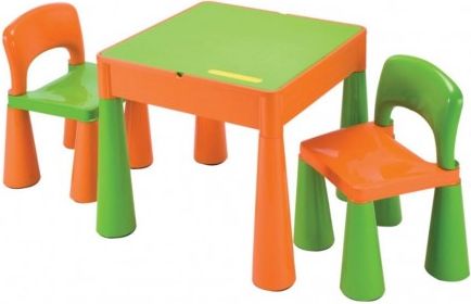 Dětská sada stoleček a dvě židličky NEW BABY oranžová, Oranžová - obrázek 1