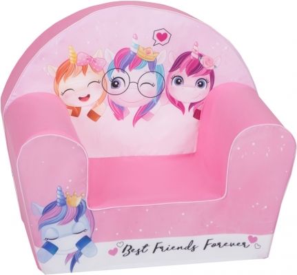 Delsit Dětské křesílko, pohovka - Best Friends, růžové