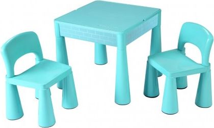 Dětská sada stoleček a dvě židličky NEW BABY mátová, Zelená - obrázek 1