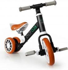 Dětské odrážedlo ocelová konstrukce - KOLO S PEDÁLY černé - EcoToys - obrázek 1