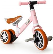 Dětské odrážedlo ocelová konstrukce - KOLO S PEDÁLY růžové - EcoToys - obrázek 1