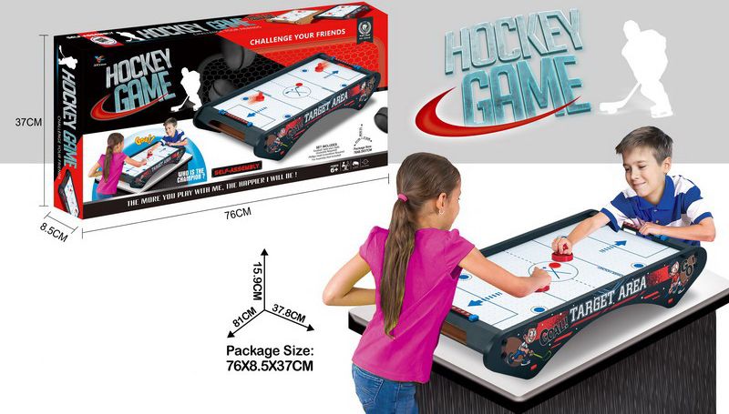 Stolní hokej (air hockey) dřevěný 81x37,8x15,9 cm - obrázek 1