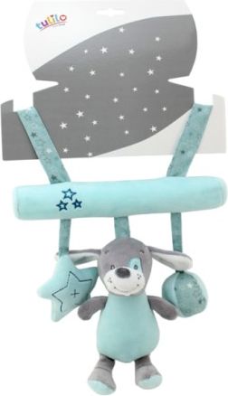 Závěsná plyšová hračka Tulilo s chrastítkem Pejsek, 22 cm - mátový - obrázek 1