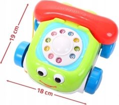 Hračka interaktivní se zvuky - VESELÝ TELEFON bílý - Tulimi - obrázek 3