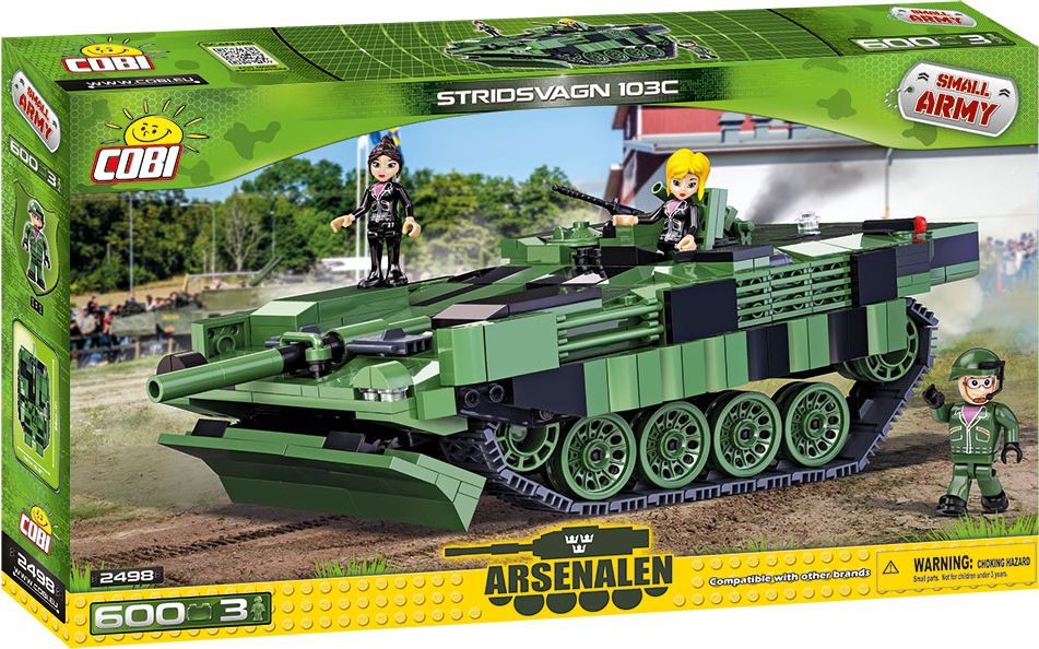 Cobi 2498 Švédský tank Strv 103C S-tank (poškozený obal) - obrázek 1