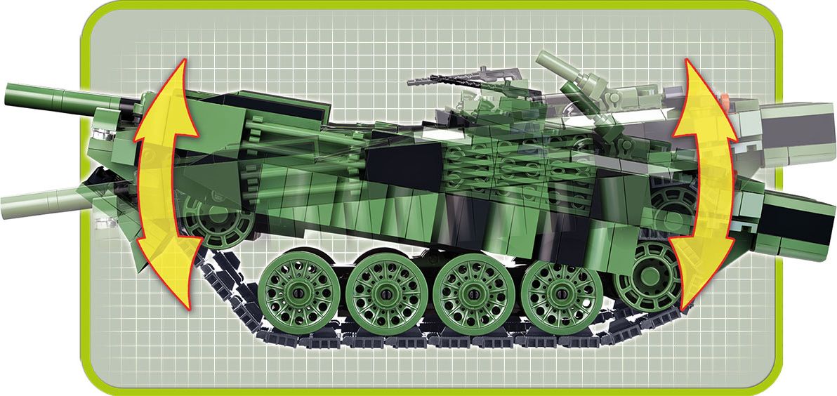 Cobi 2498 Švédský tank Strv 103C S-tank (poškozený obal) - obrázek 5