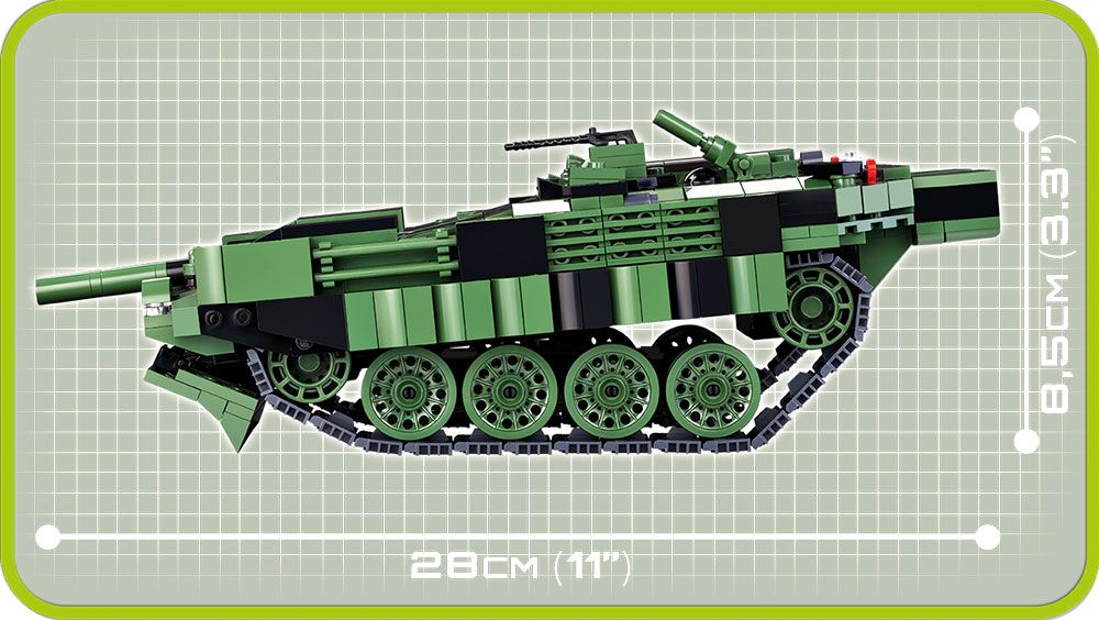Cobi 2498 Švédský tank Strv 103C S-tank (poškozený obal) - obrázek 6