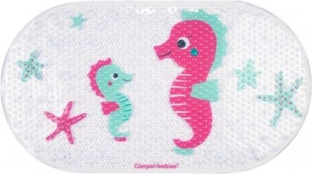 Canpol babies Protiskluzová podložka do vany - Mořský koník, růžová - obrázek 1