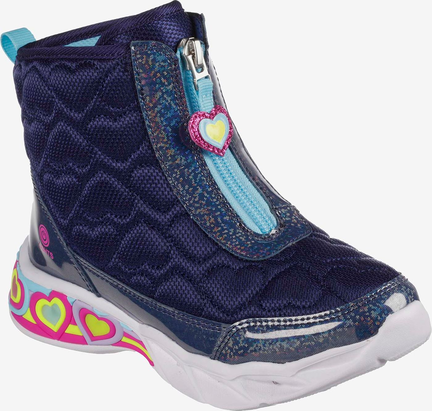 Tmavě modré holčičí zimní boty Skechers - 27 - obrázek 1