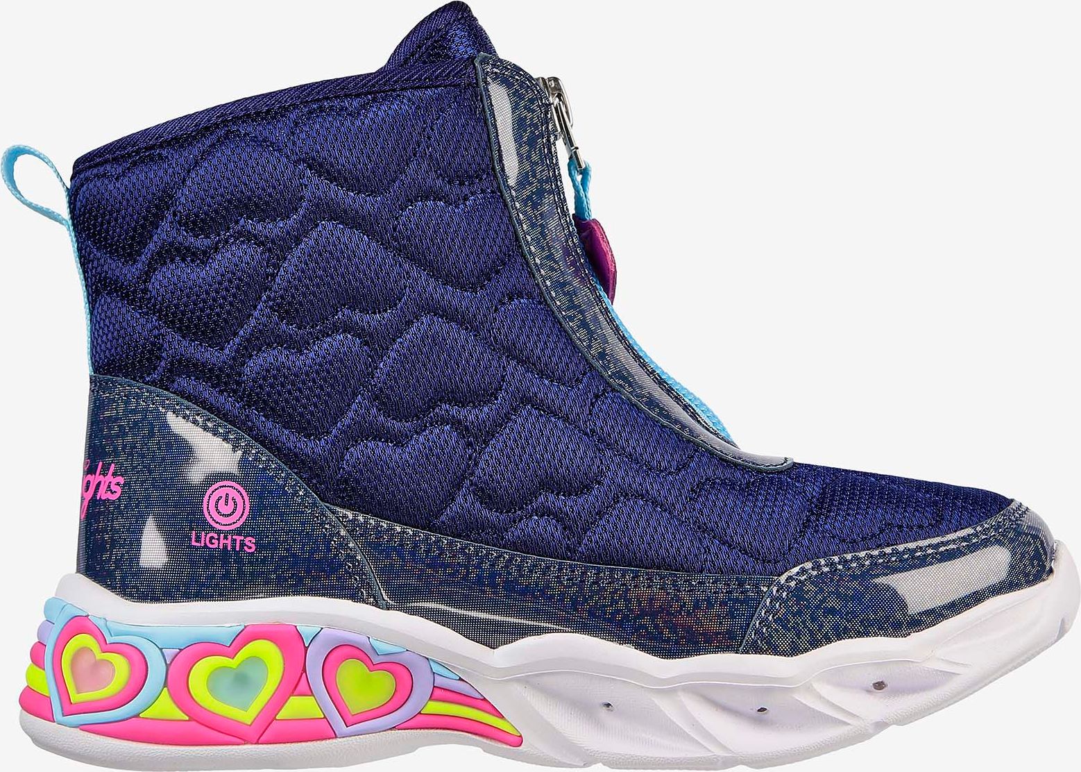 Tmavě modré holčičí zimní boty Skechers - 27 - obrázek 2