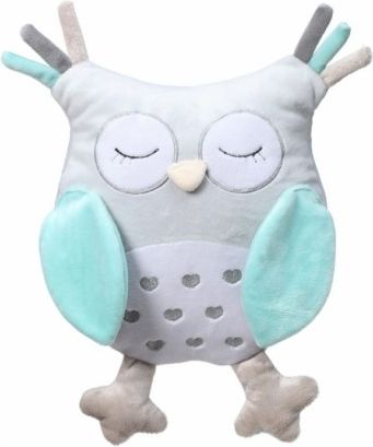 BabyOno Plyšová hračka s chrastítkem Owl Sofia - modrá - obrázek 1