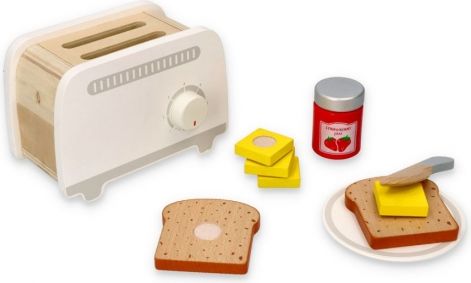 Lelin Dřevěná hračka - Toaster - šedý - obrázek 1