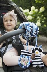 Hračka textilní - SPIRÁLA ZVÍŘÁTKO modrá se vzory - HenczToys - obrázek 2