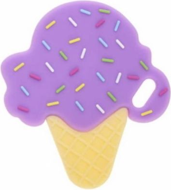 BocioLand Silikonové kousátko Zmrzlinka - fialová - obrázek 1