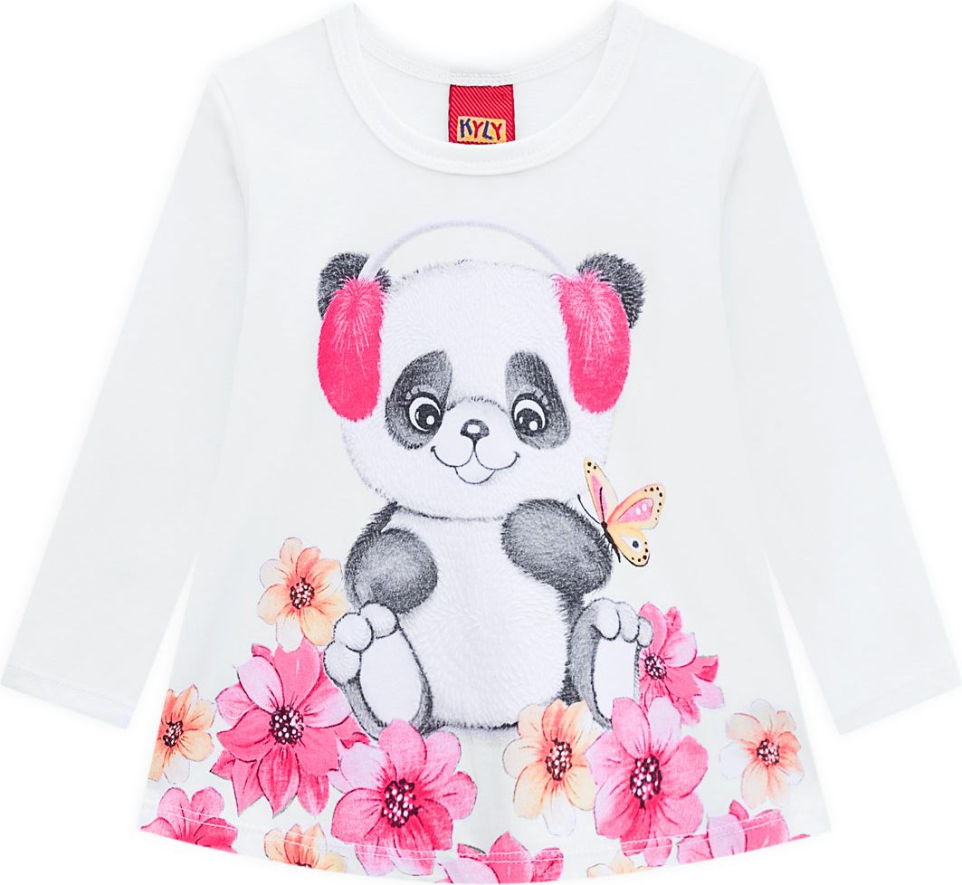 Dívčí tričko KYLY PANDA bílé Velikost: 86 - obrázek 1