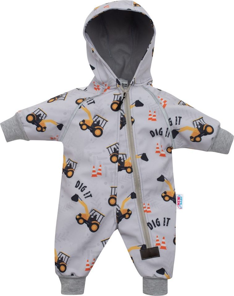 Softshellový kojenecký overal New Baby Bagr Varianta: žlutá/68 (4-6m) - obrázek 46