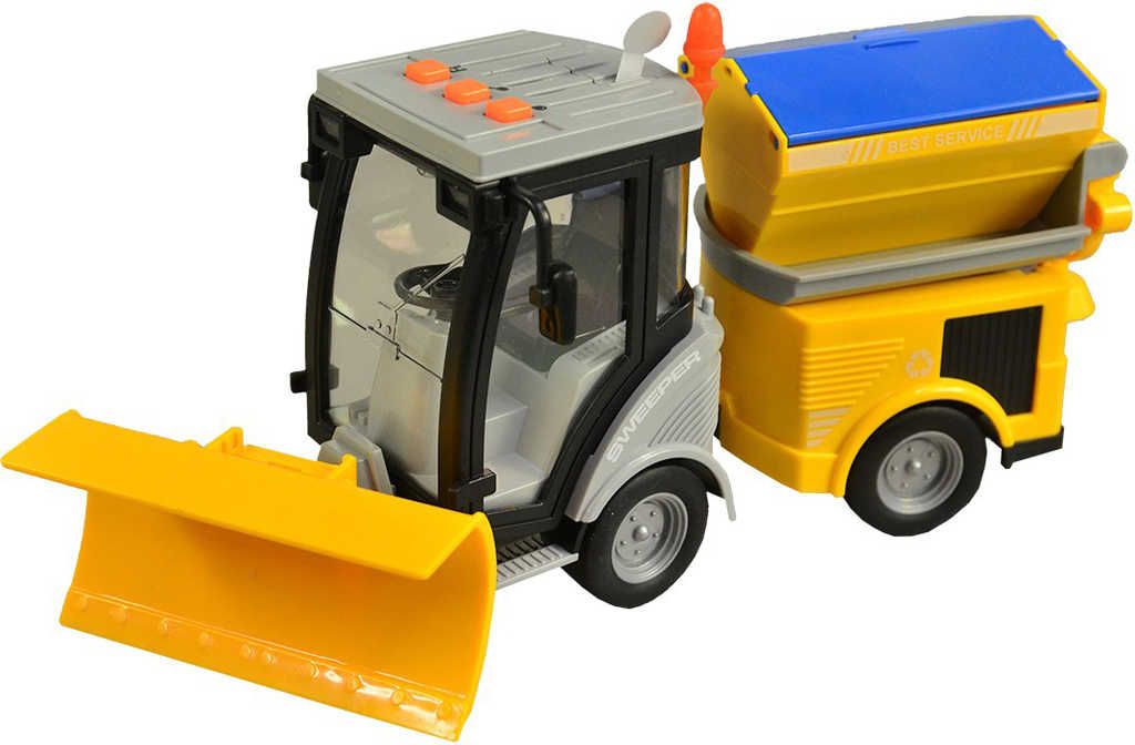 Auto vůz odklízecí na sníh 25cm na setrvačník na baterie Světlo Zvuk - obrázek 2