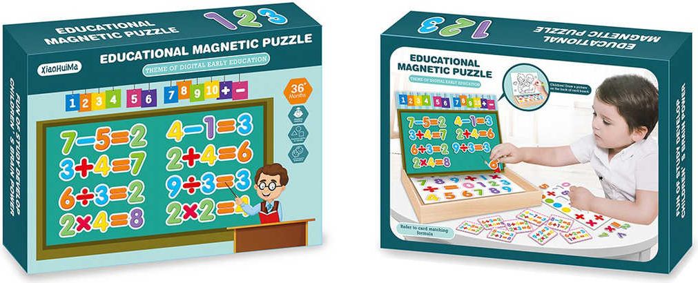Puzzle magnetické Číslice učíme se počítat v krabici - obrázek 2
