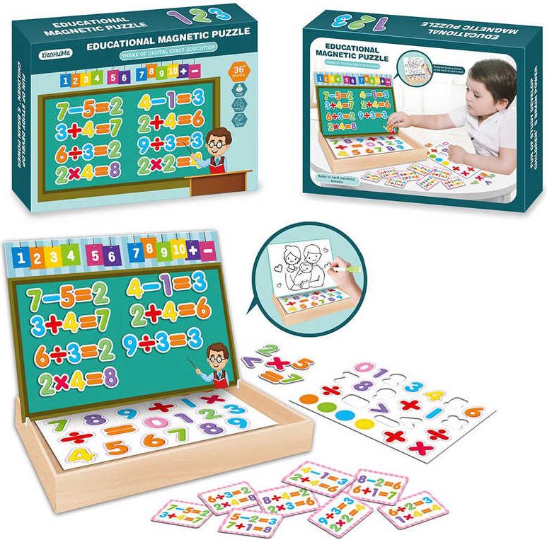 Puzzle magnetické Číslice učíme se počítat v krabici - obrázek 3
