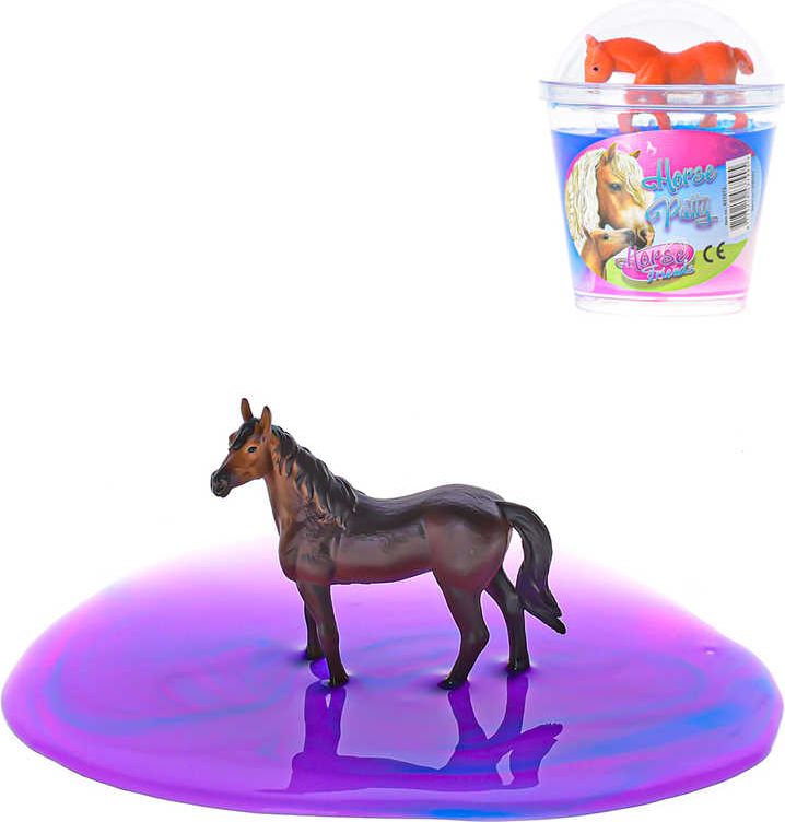 Hmota sliz barevný s koníkem 10cm Horse Friends 4 druhy v kelímku - obrázek 8