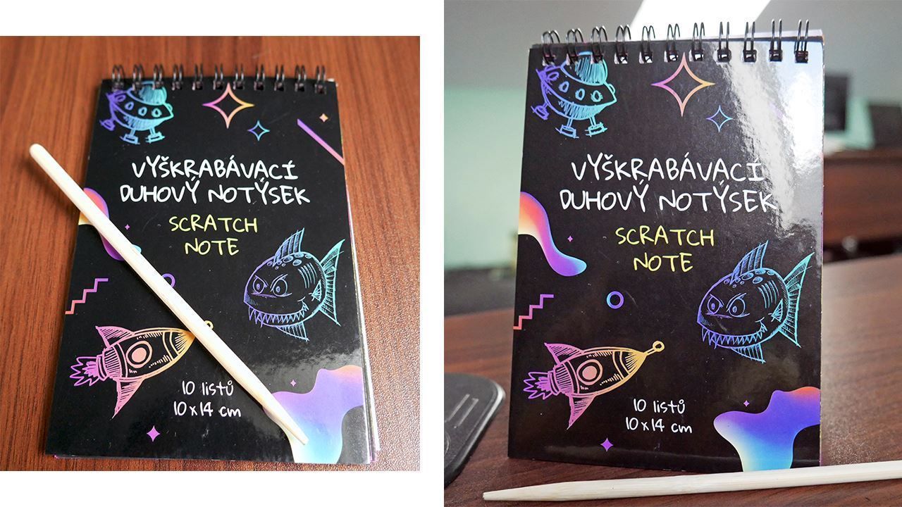 Vyškrabávací duhový notýsek - obrázek 1
