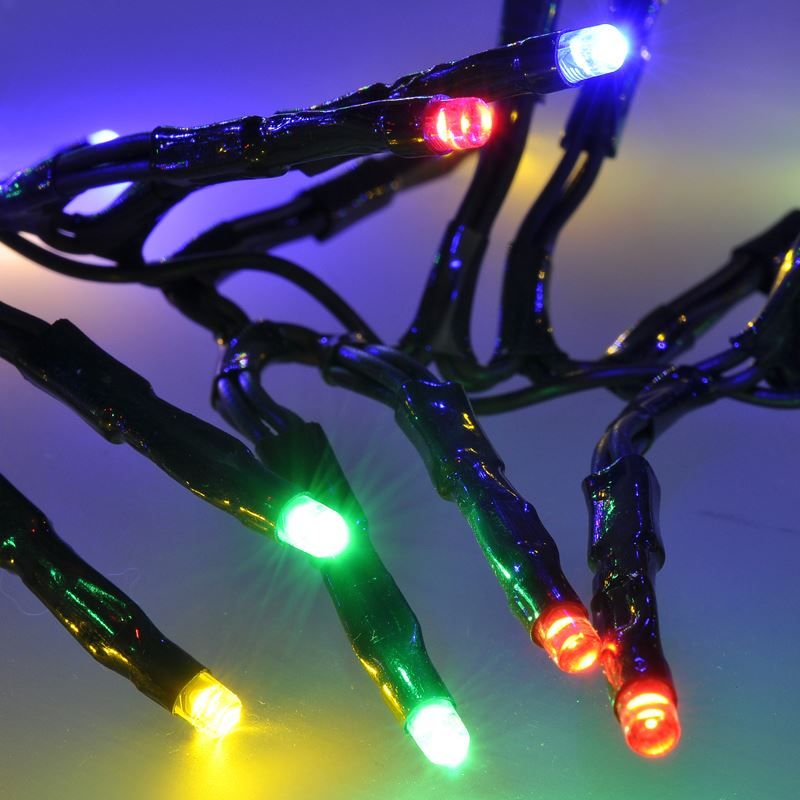 Solight LED venkovní vánoční řetěz s dálkový ovládáním a zvukovým senzorem - Cluster, 576 LED, 8 funkcí, časovač, IP44, vícebarevná - obrázek 2