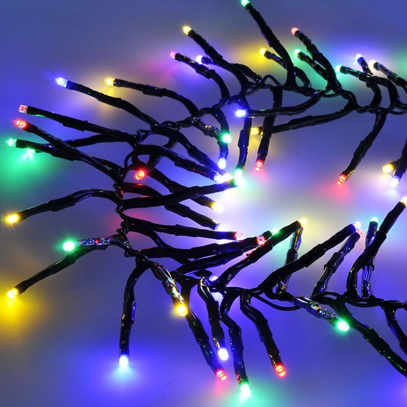 Solight LED venkovní vánoční řetěz s dálkový ovládáním a zvukovým senzorem - Cluster, 576 LED, 8 funkcí, časovač, IP44, vícebarevná - obrázek 4