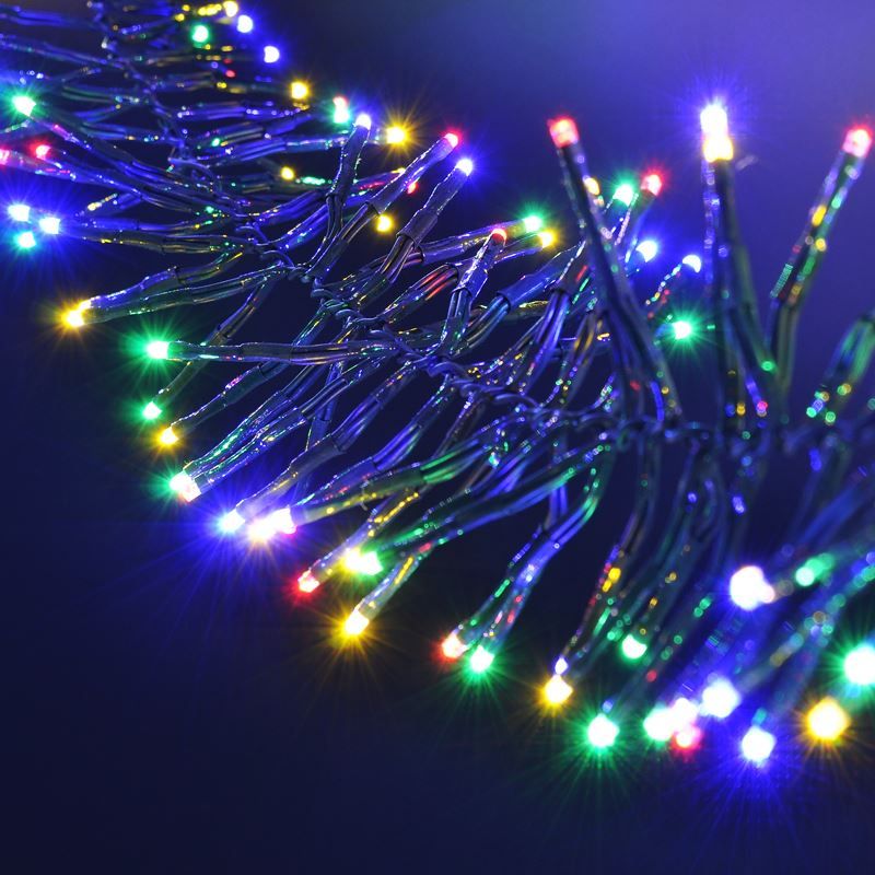 Solight LED venkovní vánoční řetěz s dálkový ovládáním a zvukovým senzorem - Cluster, 576 LED, 8 funkcí, časovač, IP44, vícebarevná - obrázek 5
