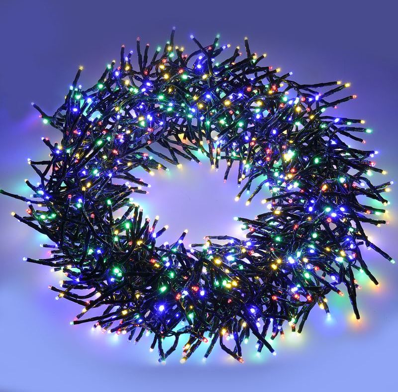 Solight LED venkovní vánoční řetěz s dálkový ovládáním a zvukovým senzorem - Cluster, 576 LED, 8 funkcí, časovač, IP44, vícebarevná - obrázek 7