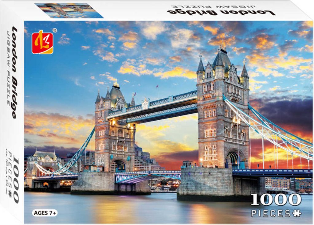 PUZZLE London Bridge 70x50cm foto skládačka 1000 dílků v krabici - obrázek 1