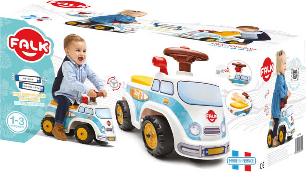 FALK Baby odstrkovadlo auto dodávka s klaksonem otevírací sedátko - obrázek 1