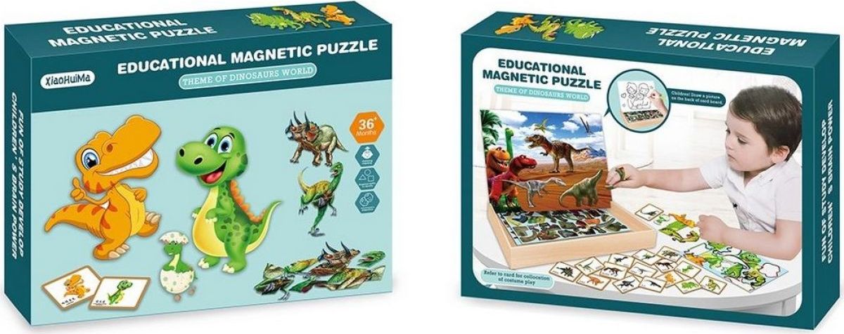 Puzzle magnetické dinosauři 30 cm - obrázek 3