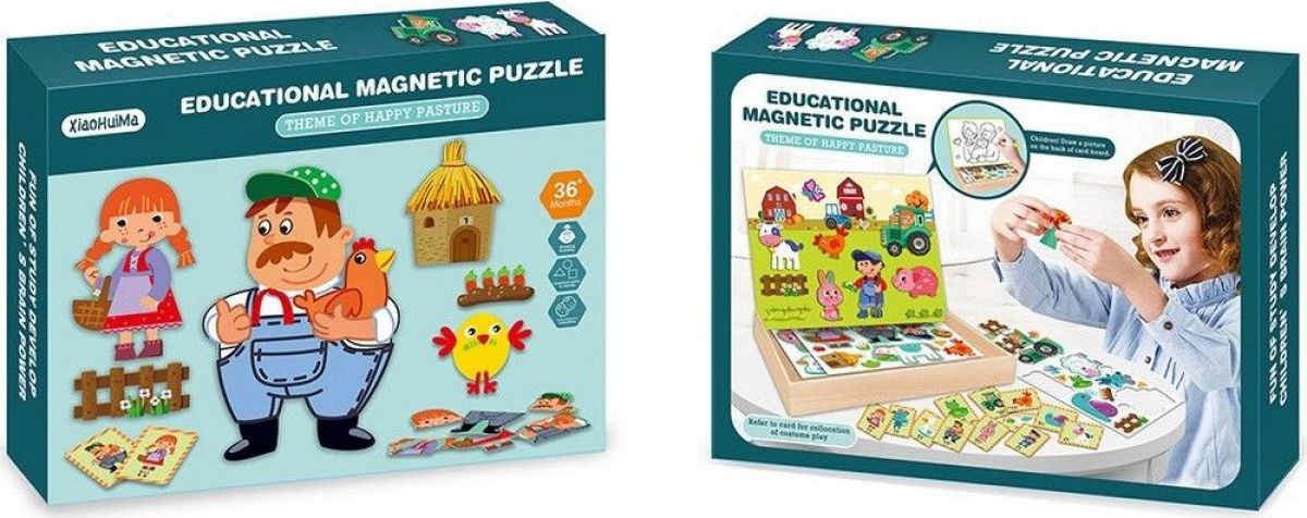 Puzzle magnetické farma 30 cm - obrázek 3