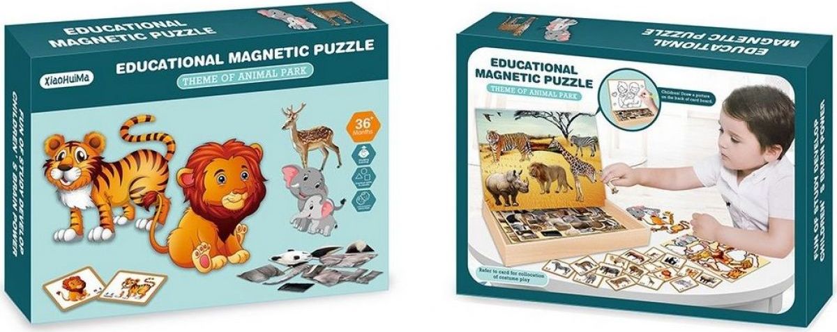 Puzzle magnetické safari 30 cm - obrázek 3