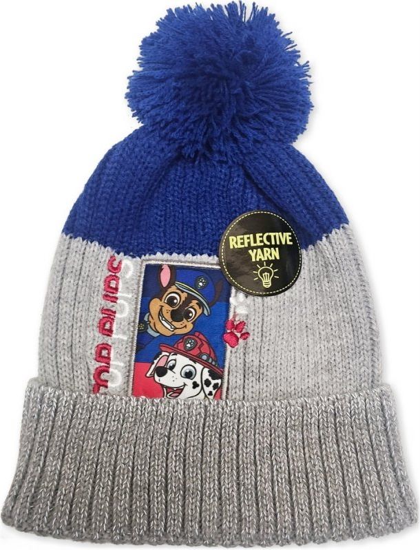 SunCity · Dětská / chlapecká čepice z reflexní příze Tlapková patrola - Paw Patrol 54 Modrá - obrázek 1