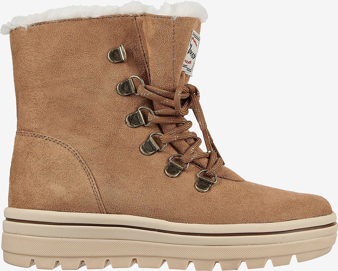 Hnědé holčičí zimní boty s umělým kožíškem Skechers - 34 - obrázek 1