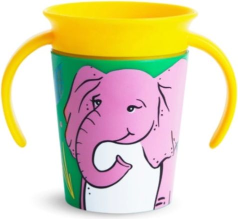 MUNCHKIN Hrneček juniorský WildLove 360° s oušky 177 ml - slon - obrázek 1