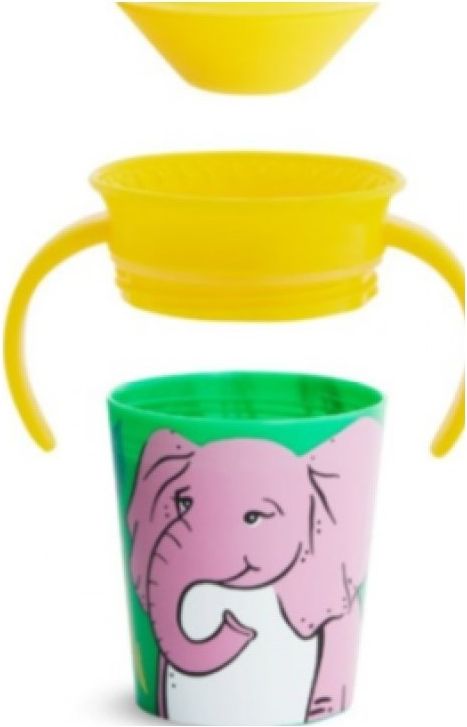 MUNCHKIN Hrneček juniorský WildLove 360° s oušky 177 ml - slon - obrázek 2