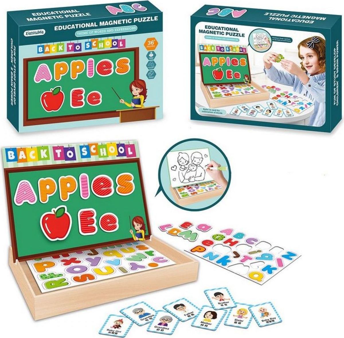 Puzzle magnetické abeceda 28 cm - obrázek 1
