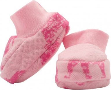 Zimní kojenecké capáčky Baby Service Sloni růžové, Růžová, Univerzální - obrázek 1
