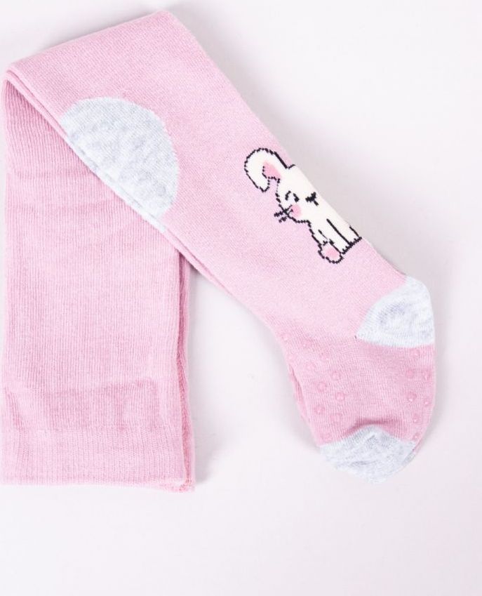 Yo Punčocháče Pink Rabbit s protiskluzem - obrázek 1