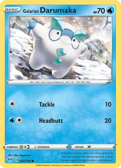 Galarian Darumaka (P-BLUE) /POKEMON - Darkness Ablaze - obrázek 1