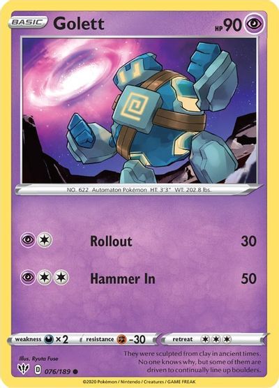 Golett (P-PURPLE) /POKEMON - Darkness Ablaze - obrázek 1