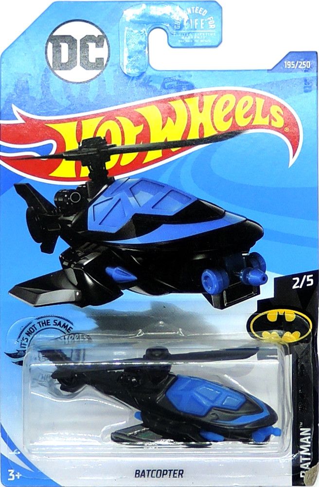Mattel HOT WHEELS - Batcopter Black-Blue (B7) - obrázek 1