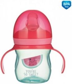 Tréninkový hrníček Canpol Babies s úchyty So Cool - růžový, 150 ml - obrázek 1