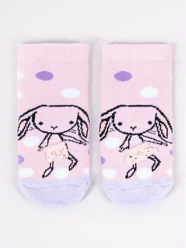 Yo Bavlněné ponožky Pink Rabbit s protiskluzem - obrázek 1