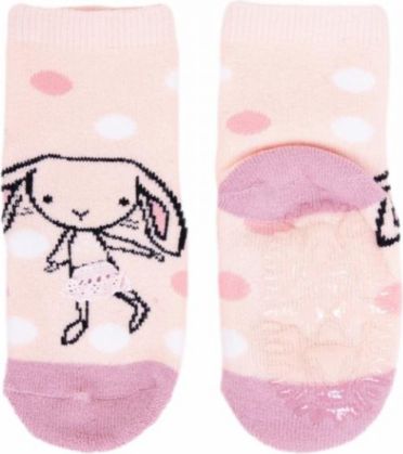 Yo Bavlněné ponožky Orange Rabbit s protiskluzem - obrázek 1