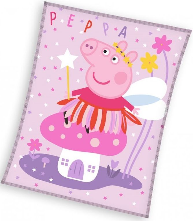 Carbotex Dětská deka Prasátko Pepina Víla - obrázek 1