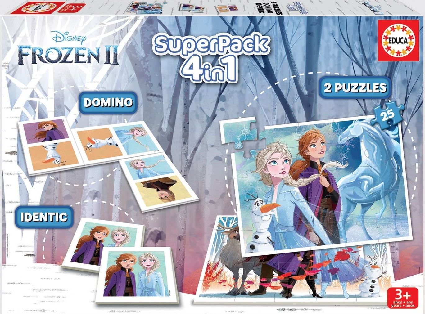Educa Frozen 2 Disney puzzle domino a pexeso Superpac - obrázek 1