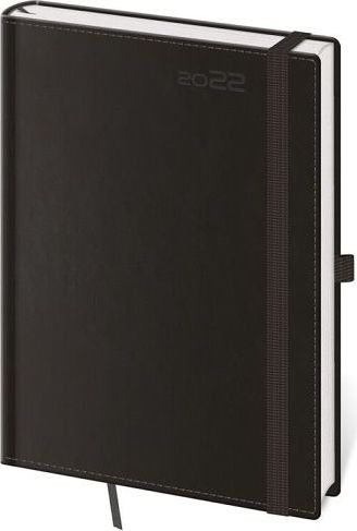 Diář týdenní Double Black s poutkem na propisku A5 2022 / 14,5cm x 20,5cm / DB423-7-22 - obrázek 1